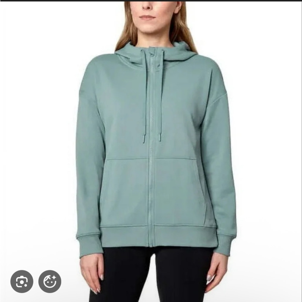NWT Mondetta Seafoam Sage Green Hoodie Fleece Jacket